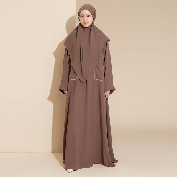 Sahla Abaya Set Choco