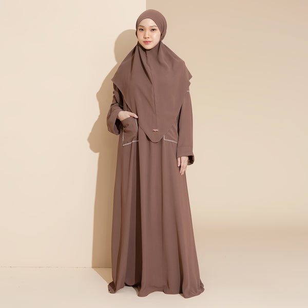 Sahla Abaya Set Choco