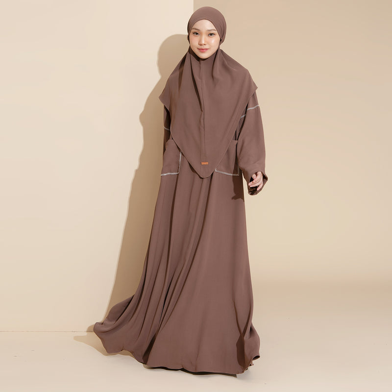 Sahla Abaya Set Choco