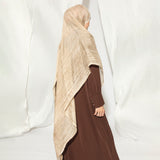 Viscose Crinkle Highlight Shawl Beige