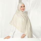 Viscose Crinkle Highlight Shawl Cream Almond