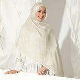 Viscose Crinkle Highlight Shawl Cream Almond