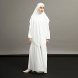 Hafisa Abaya Set Broken White New Series