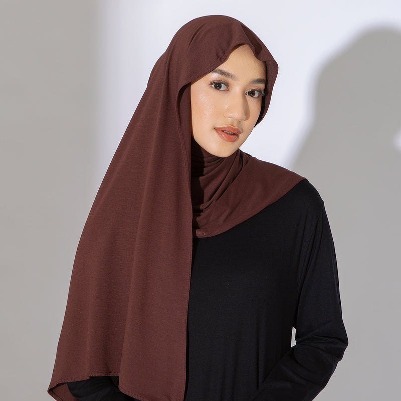 Tana Shawl (Pashmina Kaos Rayon) Coffee