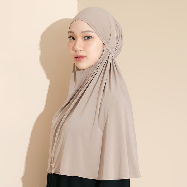 Nuha Instan (Bergo Jersey) Taupe