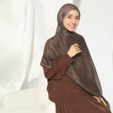 Viscose Crinkle Highlight Shawl Truffle