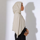 Tana Shawl (Pashmina Kaos Rayon) Cream Almond