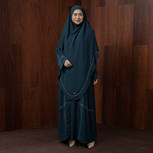 Havina Abaya Set Teal New Material