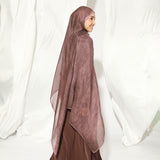 Viscose Crinkle Highlight Shawl Burgundy