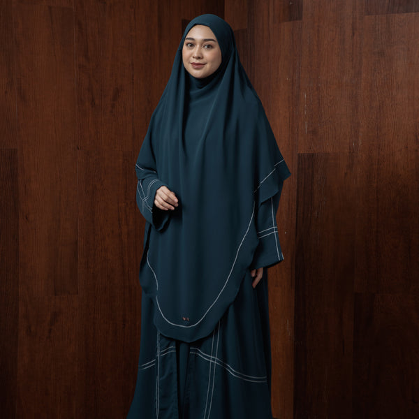 Havina Abaya Set Teal New Material