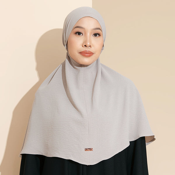 Biyya Instan (Bergo Crinkle) Grey