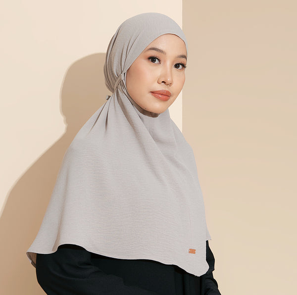 Biyya Instan (Bergo Crinkle) Grey