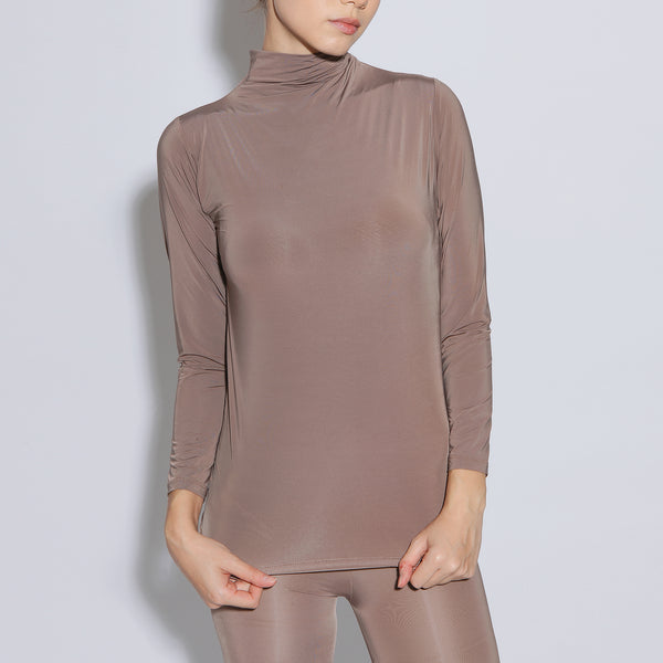 Inner Shirt Long Sleeves Jersey Cooltech Soft Brown