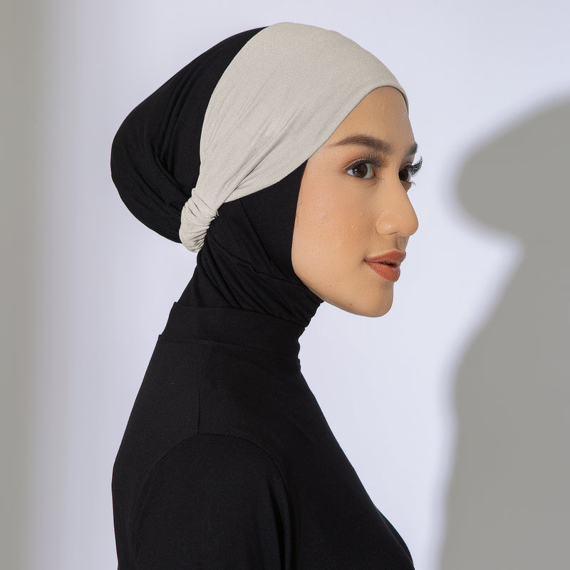 Inner Hijab Bandana Kecil Cream Almond