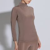 Inner Shirt Long Sleeves Jersey Cooltech Soft Brown