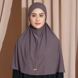 Nuha Instan (Bergo Jersey) Dark Grey