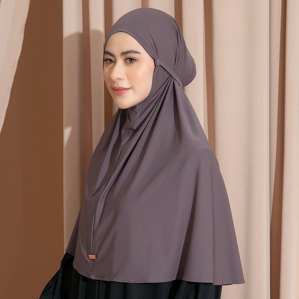 Nuha Instan (Bergo Jersey) Dark Grey