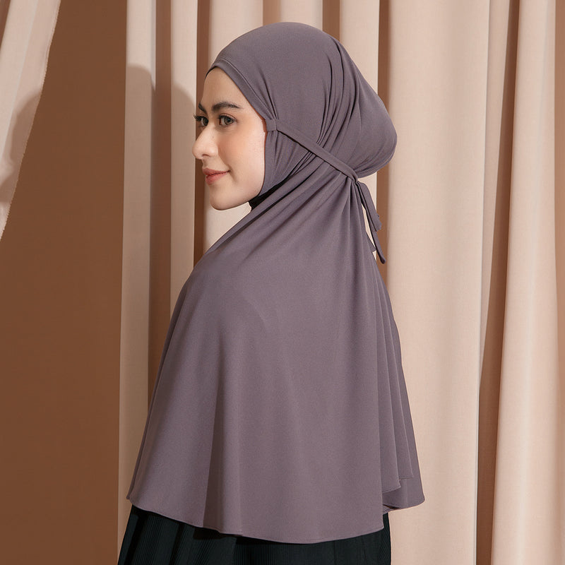 Nuha Instan (Bergo Jersey) Dark Grey