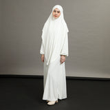Hafisa Abaya Set Broken White New Series