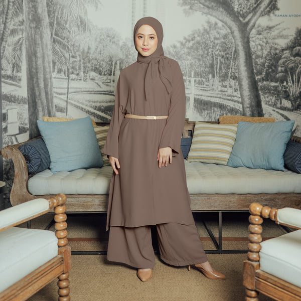 Hanifa Tunik Set Choco New