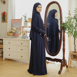 Hafisa Abaya Set Navy