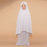 Shameera Prayer Set Kids Series 2 in Light Grey 1-2 Tahun (Lozy x Hamidah)