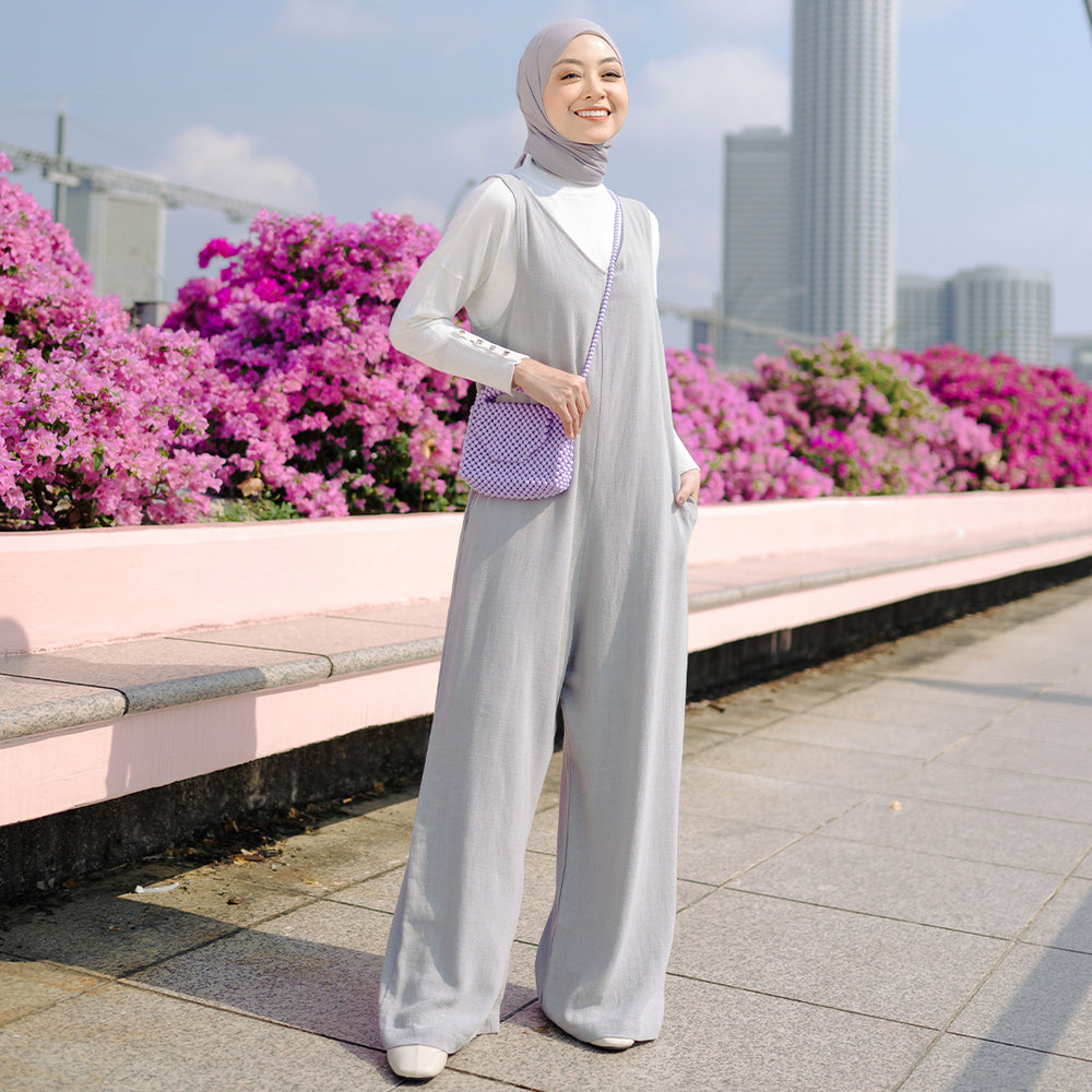 Jonna Jumpsuit Light Grey – Lozy