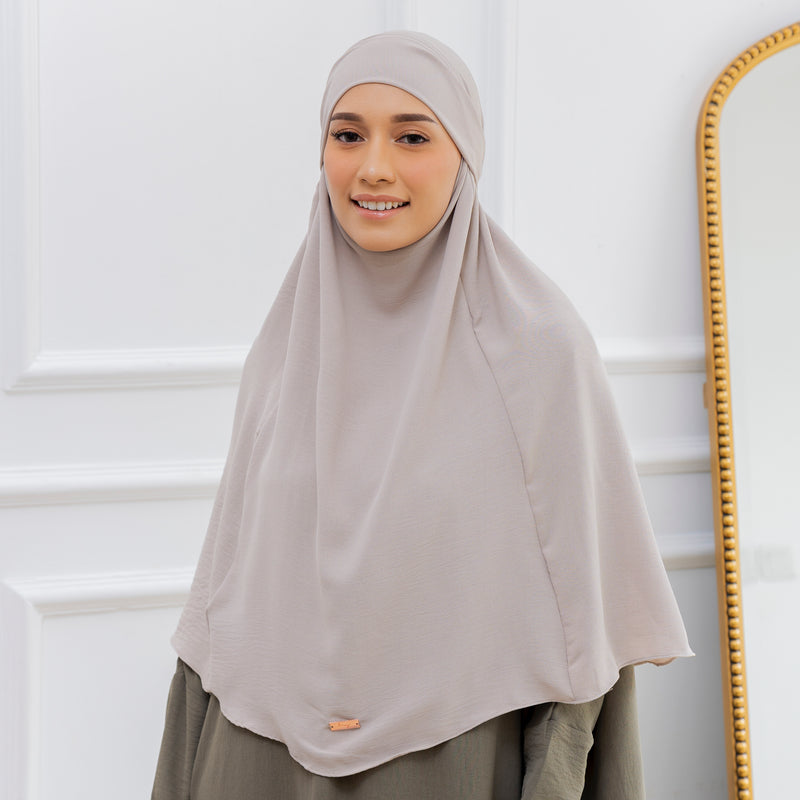 Halima French Khimar Ivory