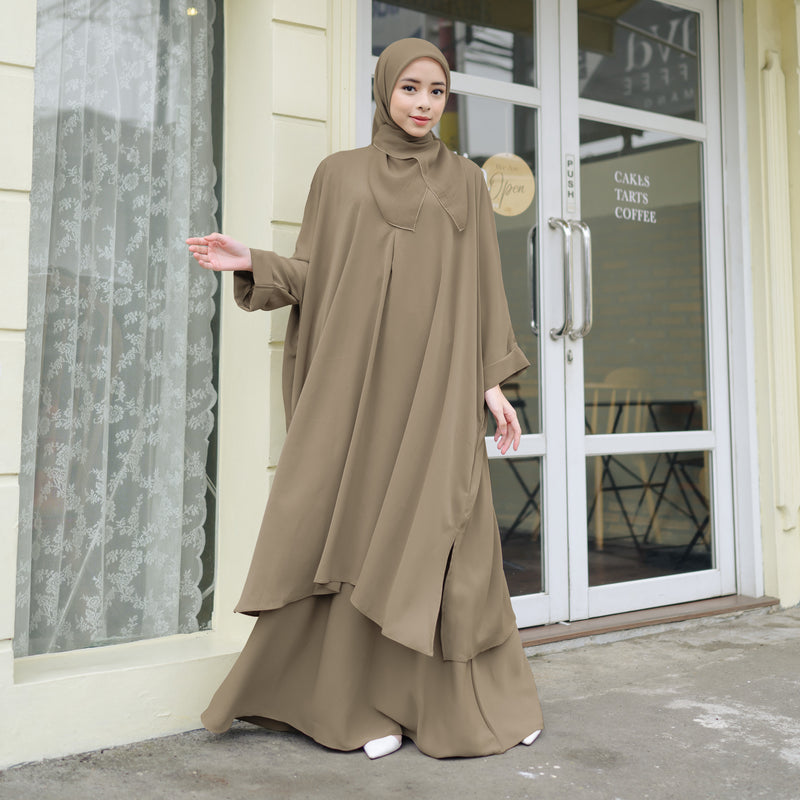 Haifa Tunik Set Natural (New Material)