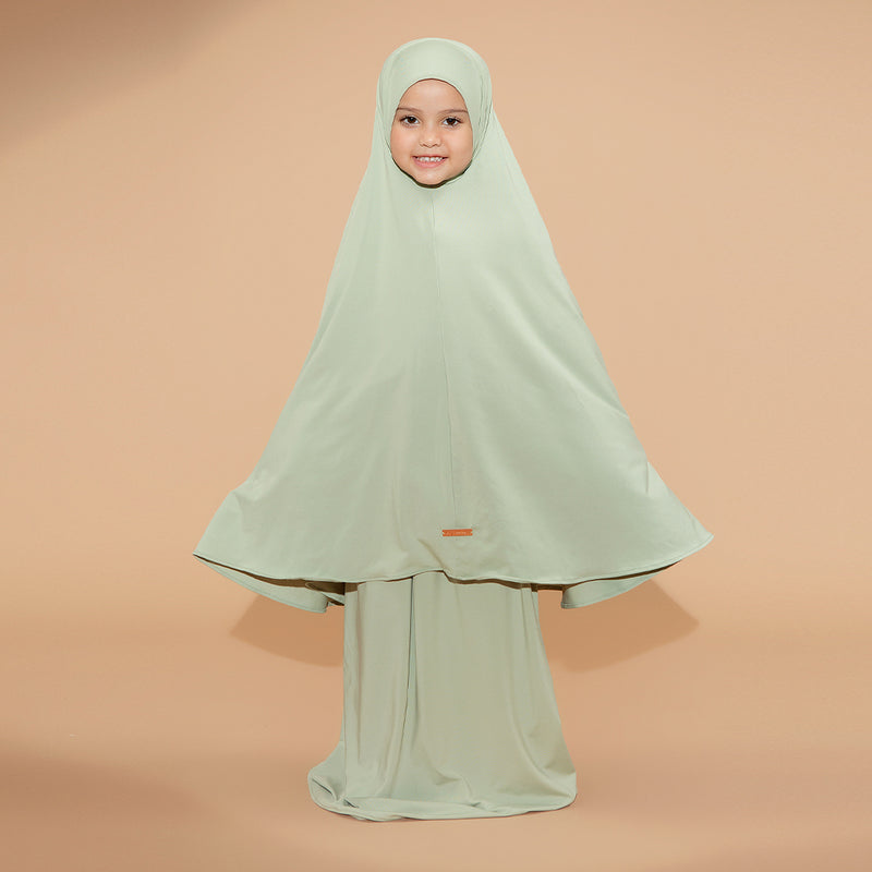 Shameera Prayer Set Kids Series 2 in Matcha 3-4 Tahun (Lozy x Hamidah)