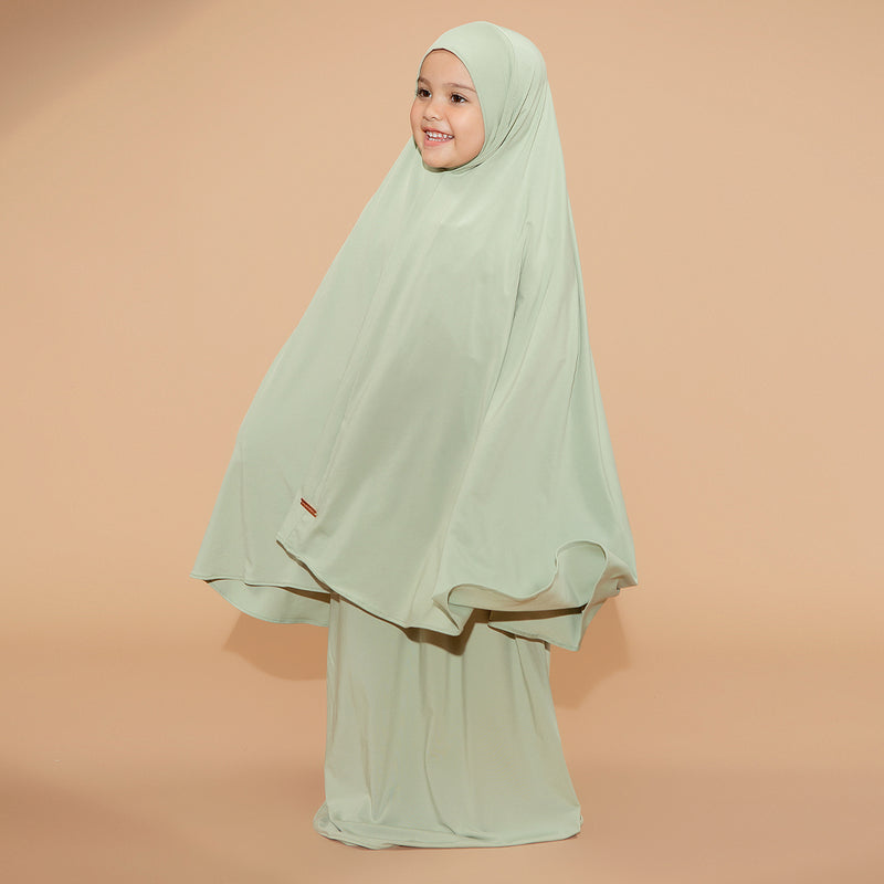 Shameera Prayer Set Kids Series 2 in Matcha 1-2 Tahun (Lozy x Hamidah)