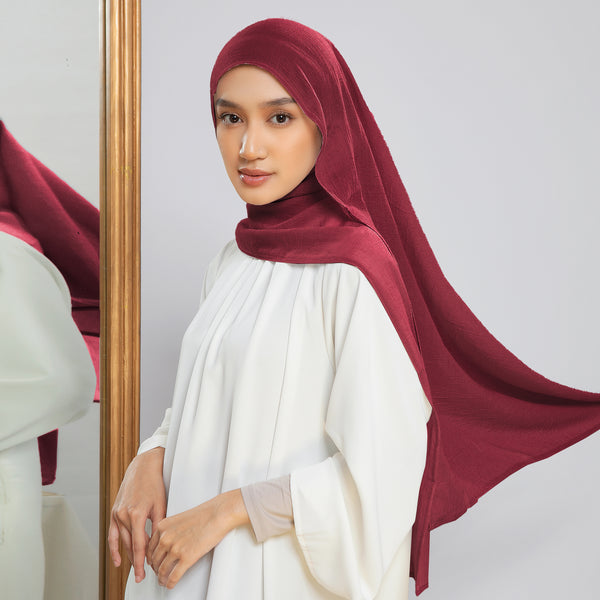 Mima Shawl Maroon New