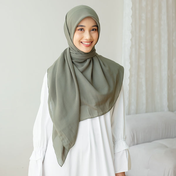 Mima Square Syari (Hijab Segiempat Syari) Moss Green