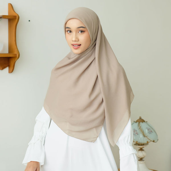 Mima Square Syari (Hijab Segiempat Syari) Oatmeal