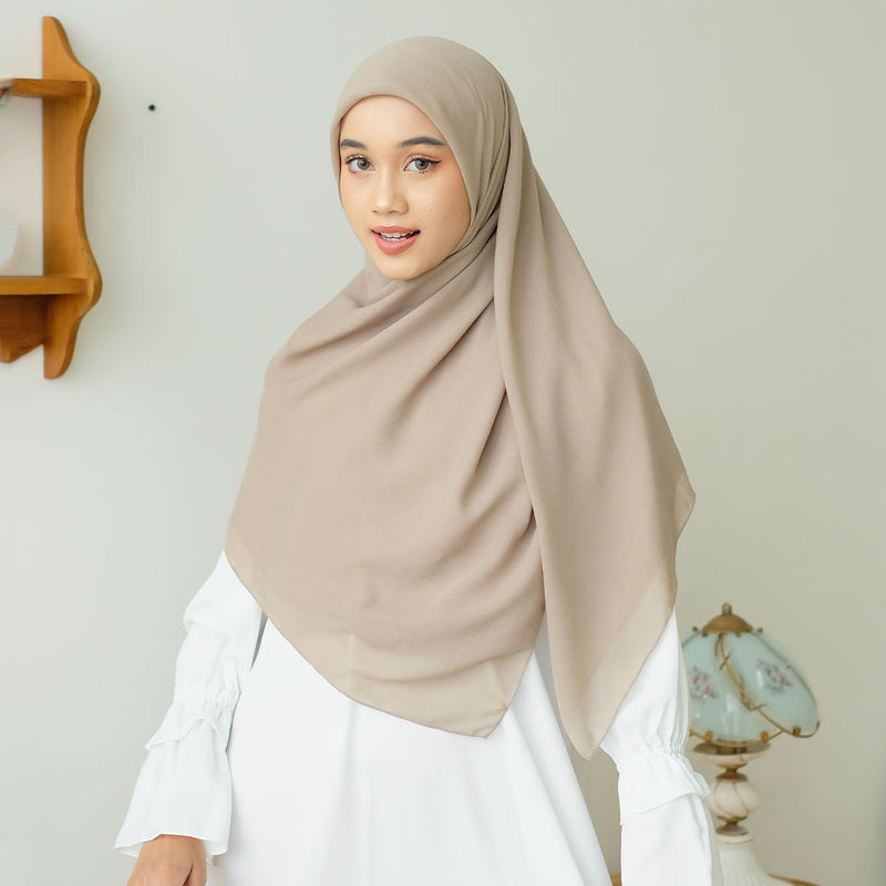Mima Square Syari (Hijab Segiempat Syari) Oatmeal