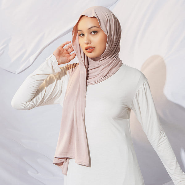 Tana Shawl (Pashmina Kaos Rayon) Pink Blush