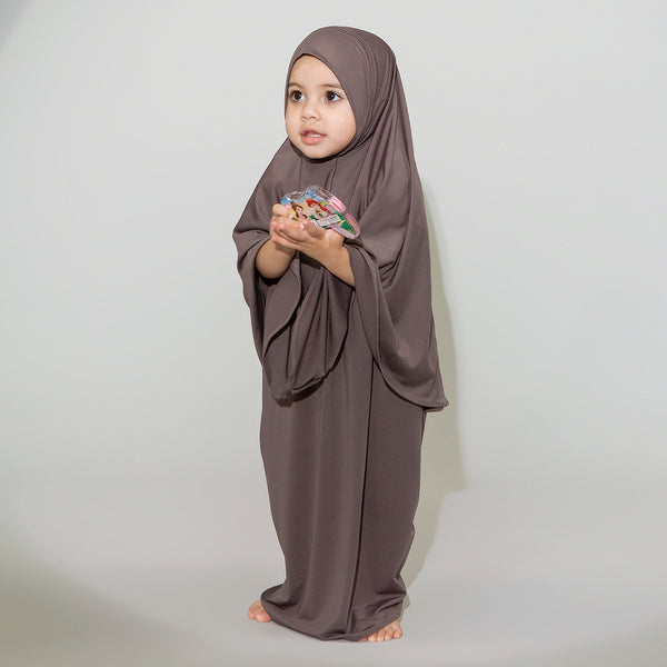 Shameera Prayer Set Kids Series 2 in Smoke 1-2 Tahun (Lozy x Hamidah)