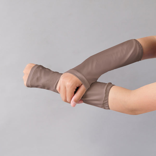 Short Handsock Seamless Jersey Soft Brown (Handsock Lengan Pendek Jersey Cooltech)