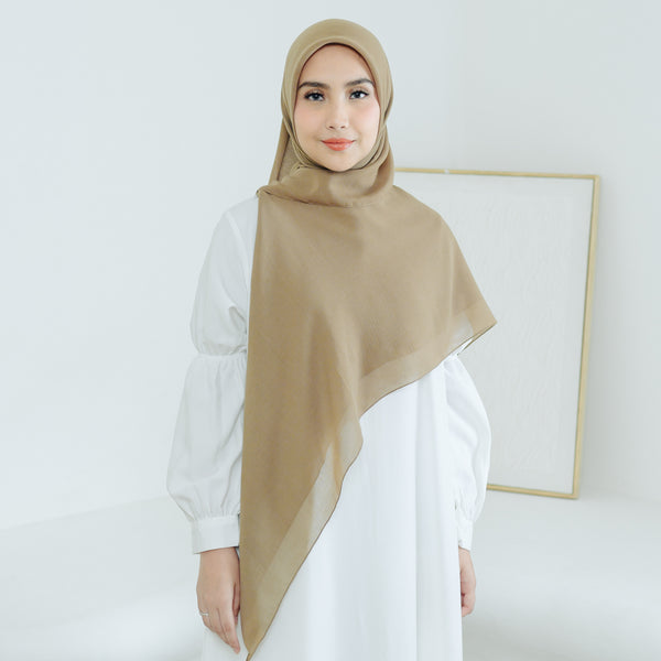 Mima Square Syari (Hijab Segiempat Syari) Tan
