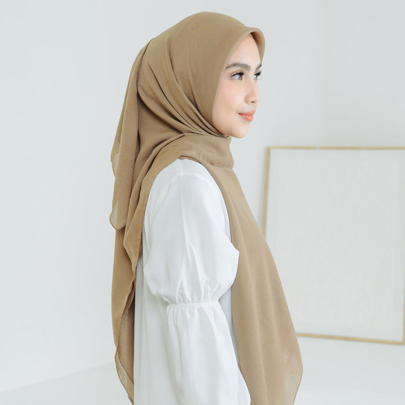 Mima Square Syari (Hijab Segiempat Syari) Tan