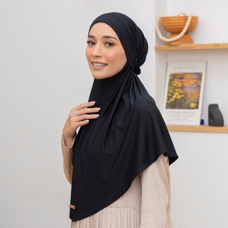 Wafa Instan (French Khimar) Black