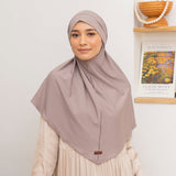 Wafa Instan (French Khimar) Grey Cream