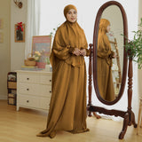 Hanida Abaya Set (One Set Abaya Umroh Haji Gamis Set Kerudung Syari)