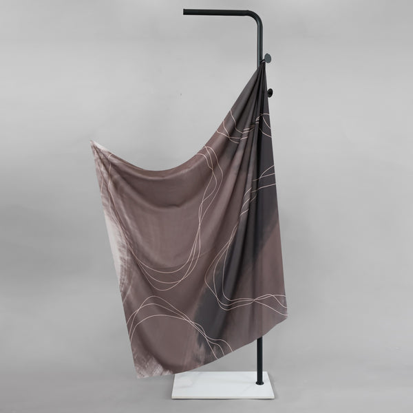 Aurel Scarf Exclusive Pattern Brown Leaf Series 1