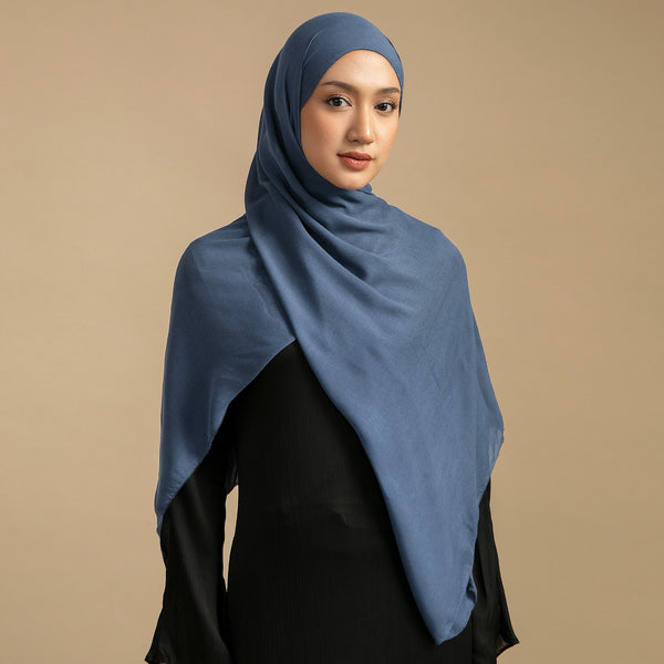 Viscose Eyelash Shawl Blue Pansy