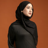 Viscose Eyelash Shawl Black