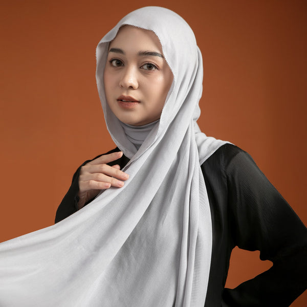 Viscose Eyelash Shawl Light Grey
