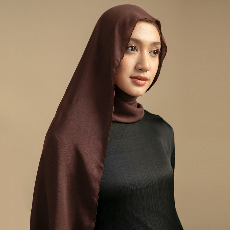 Viscose Eyelash Shawl Coffee