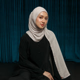 Viscose Full Striped Shawl in Khaki