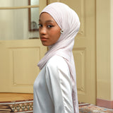 Viscose Full Striped Shawl in Blush